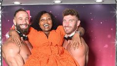 Senator Millicent Omanga with Chippendales dancers