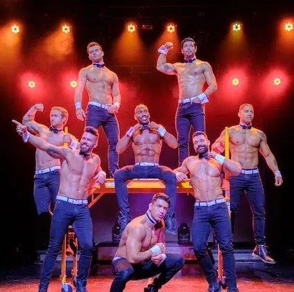 Chippendales on stage dancing