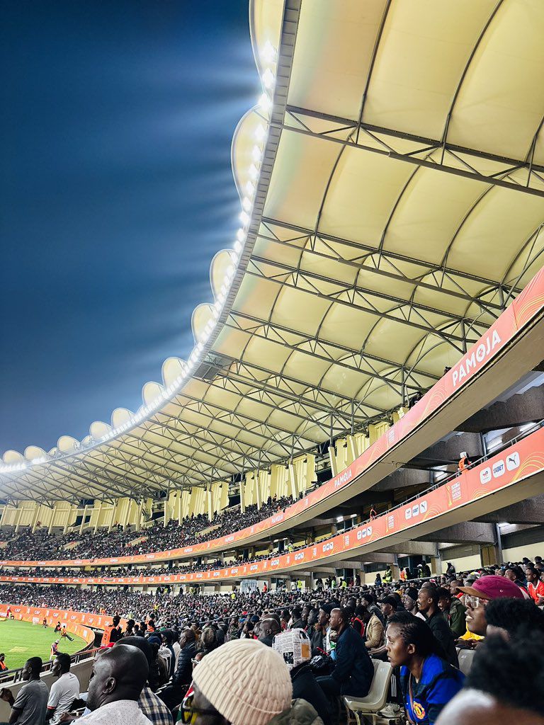 Fans at the Moi Sports Centre Kasarani Stadium for the Kenya vs Angola match in the CHAN 2024 tournament