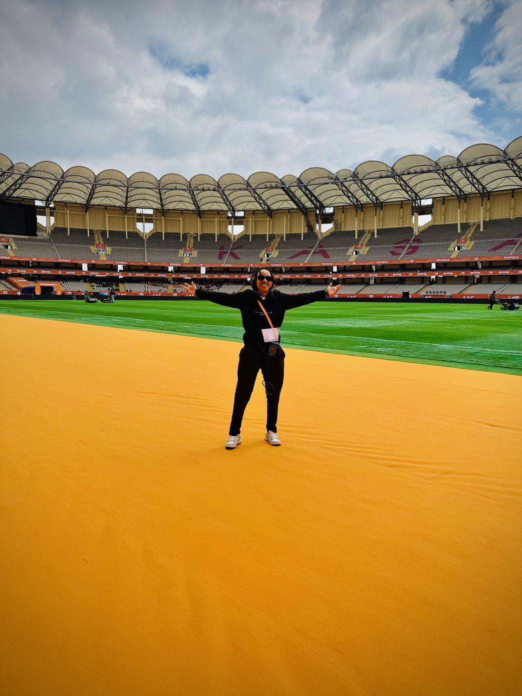 Quincy Icon at the Moi International Sports Centre, Kasarani Stadium where she choreographed the closing ceremony show on August 30th