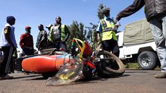 An accident scene in Kenya