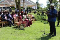 Former President Uhuru Kenyatta at Damarie Saada's wedding