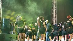 Award-winning Kenyan singer Willy Paul [performing at the Furaha City Festival