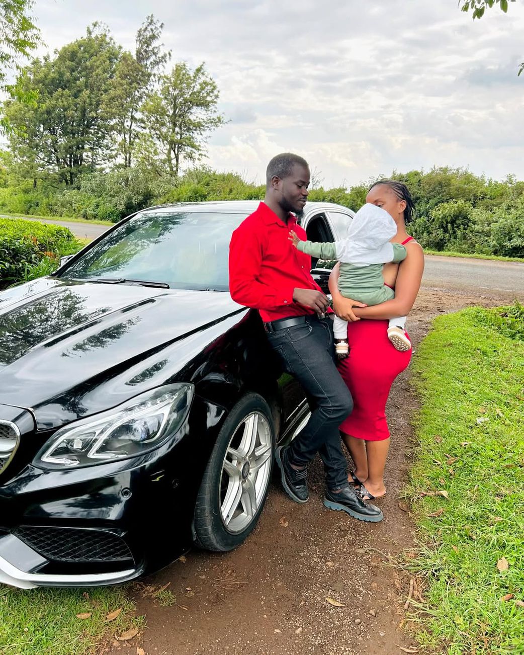 Comedian Mulamwah with his ex Ruth K and their son