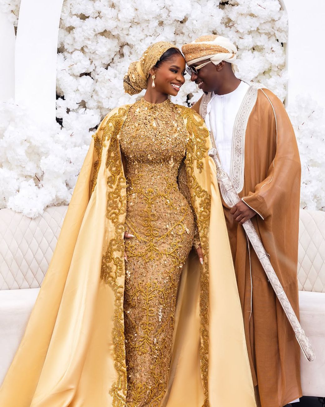 Tanzanian R&B star Juma Jux with his wife, Priscilla Ajoke Ojo