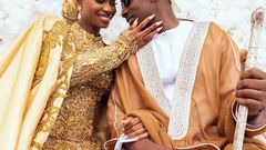 Tanzanian R&B star Juma Jux with his wife, Priscilla Ajoke Ojo