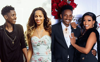 A collage of Eric Left to right: Omondi with his two ex girlfriends Chantal and Lynne Njihia repressively