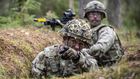 British military troops during an exercise