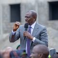 President William Ruto  during an inspection of a police housing project in Kilimani, Nairobi on July 9, 2025