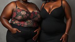 An AI-generated image of two black women for illustration purposes