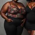 An AI-generated image of two black women for illustration purposes