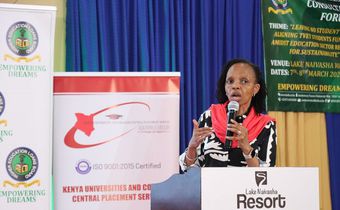 KUCCPS CEO Agnes Wahome  at a past event