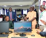 President William Ruto at an ICT hub