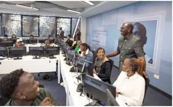 President William Ruto during the launch of Call Centre International (CCI) Global Contact Centre at Tatu City.