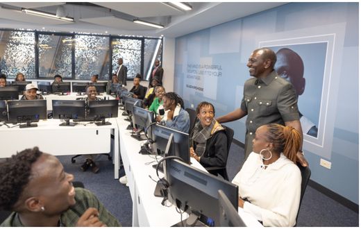 President William Ruto during the launch of Call Centre International (CCI) Global Contact Centre at Tatu City.