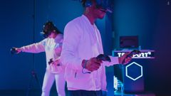 A group of people engaging in a creative exercise using VR gear [Image Credit: Tima Miroshnichenko]