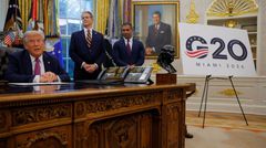 U.S President Donald Trump addressing the press on his preparation to host G20 in 2026