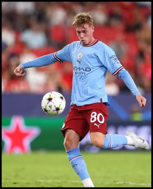 Cole Palmer during a past match playing for Manchester City