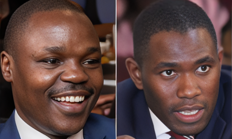 A collage of Ouma Oluga and Gabriel Oguda