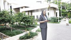 Uhuru Kenyatta's spokesperson Kanze Dena at the office of the 4th president