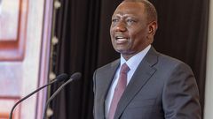 President William Ruto speaking at State House, Nairobi
