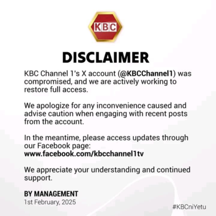 On January 31, 2025, hackers compromised the KBC X account, which boasts over 800,000 followers. 