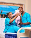 Content creator Milly WaJesus with her hubby Kabi in the hospital after she gave birth to their third child in January 2025
