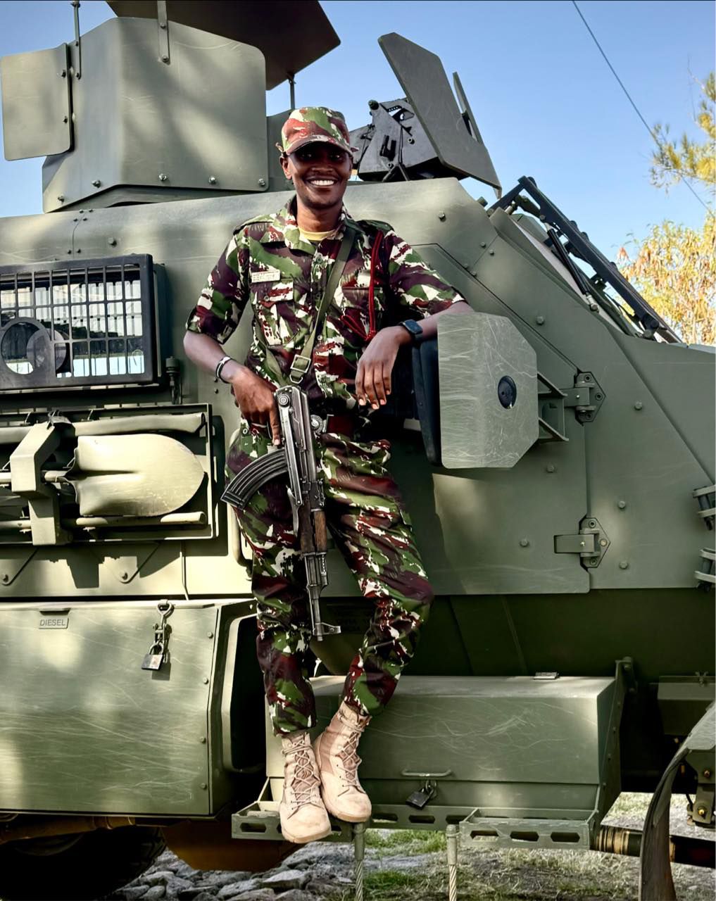 Samuel Muchoki, alias Samidoh in uniform