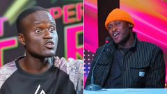 A collage of Rapper Spitter 99 and King Kaka