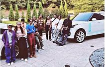 Akon pictured with his family