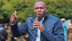 National Assembly Majority Leader Kimani Ichungwa speaking at State House, Nairobi