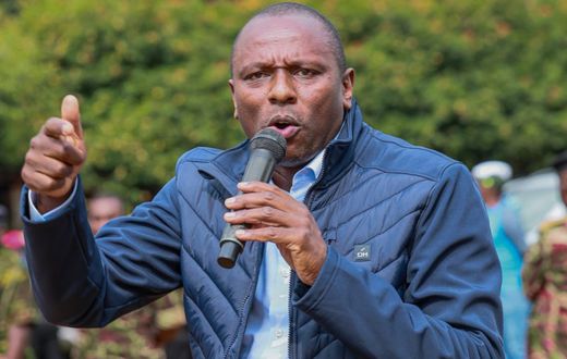National Assembly Majority Leader Kimani Ichungwa speaking at State House, Nairobi