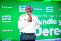 Patrick Masinde, Retail manager, Vivo Energy Kenya at the launch of Safaricom's "Ofa ya Boda Boda" and "Bundle ya Deree"