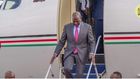 President William Ruto disembarking from his presidential jet