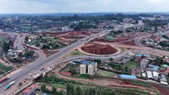 Ongoing construction of the Gitaru interchange