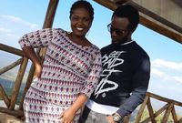 A past image of comedian Prof Hamo and his baby mama Jemutai