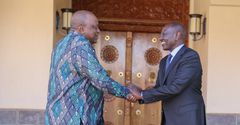 President William Ruto pays a visit to his predecessor former President Uhuru Kenyatta at his Gatundu South home