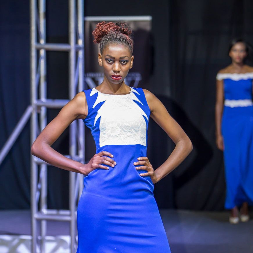 A model during Nairobi Fashion Week