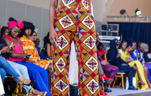 A model during Nairobi Fashion Week