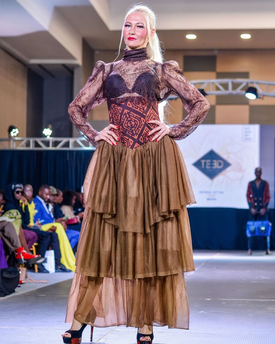 A model during Nairobi Fashion Week