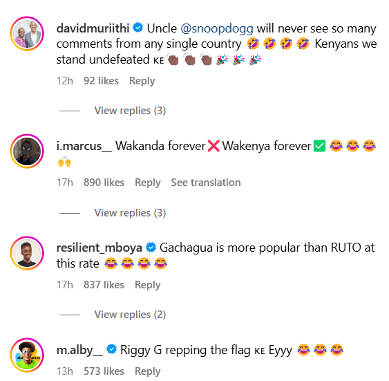 Funniest reactions to Snoop Dogg’s viral post featuring Gachagua
