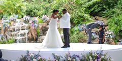 Kevin Muasya with his wife Sharon Nthoki on their wedding day