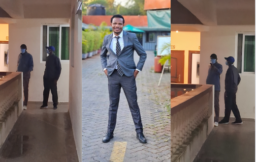 Mumias East MP Peter Salasya and the men who stormed the Mombasa hotel to arrest the him