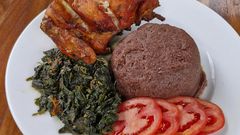 Ugali and chicken