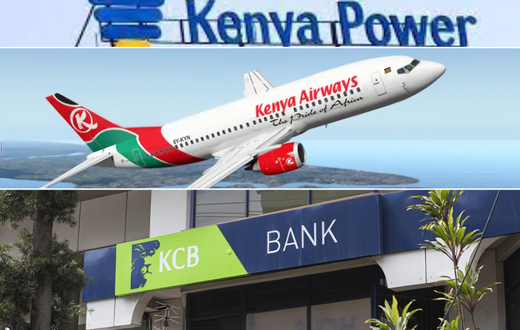 Kenya Power, KQ and KCB Bank