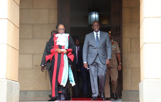 Chief Justice Martha Koome with President William Ruto