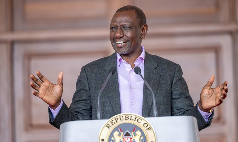 President William Ruto speaking at State House, Nairobi