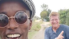 Content creator Thithad with a foreigner he hosted