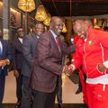 President William Ruto with Harambee Stars coach Benni McCarthy