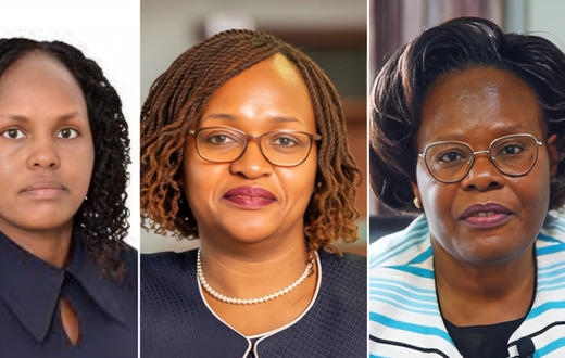 A collage of Nancy Ngétich, Risper Simuyu, Doreen Mbingi